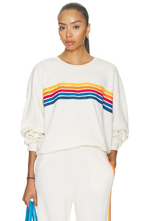 5 Stripe Crew Relaxed Sweatshirt Aviator Nation