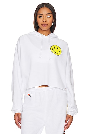 Smiley 2 Relaxed Cropped Hoodie Aviator Nation