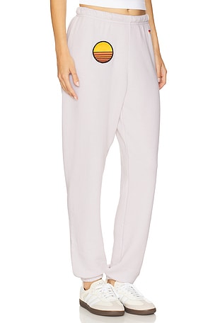 Aviator Nation Sunset Patch Sweatpant in Ivory