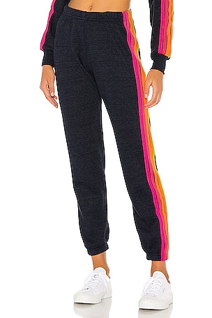 Aviator Nation Rainbow Stitch Sweatpants ~ Navy – Chic Streets