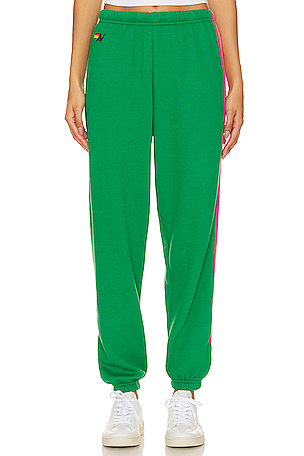 Aviator Nation X REVOLVE 5 Stripe Sweatpant in Green