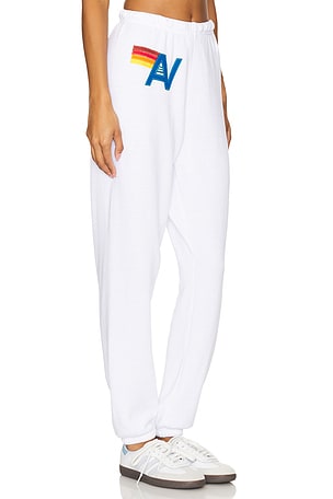 Aviator Nation Logo Sweatpant in White