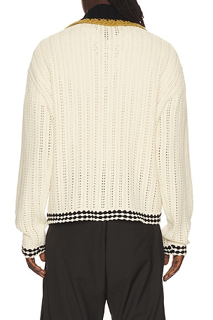 Andersson Bell Unisex New Fantasia Collar Cardigan in Cream