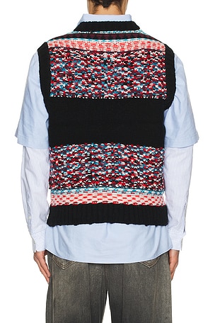 Andersson Bell Nordic Crew Neck Vest in Black