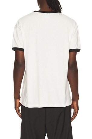 Andersson Bell Essential Adsb Flocking Ringer T-shirt in White