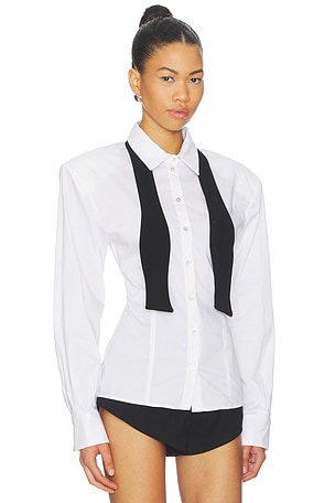 Aniye By Costanza Smoking Shirt in White. Size XXS. Also