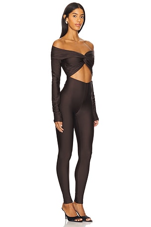 The Andamane Kendall Jumpsuit in Brown