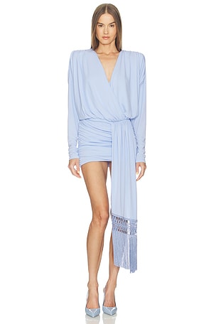 Dalia Draped Fringe Mini Dress The Andamane