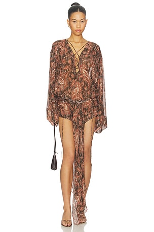 Indira Lace Up Wrapped Mini Dress The Andamane