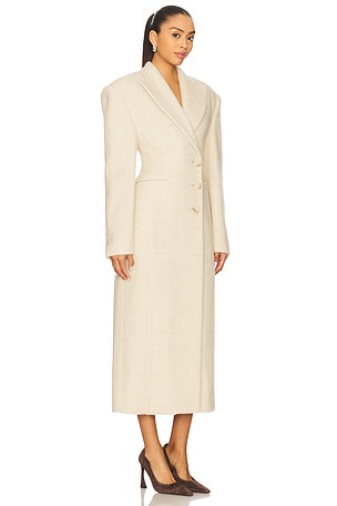 The Andamane Ottavia Coat in Ivory
