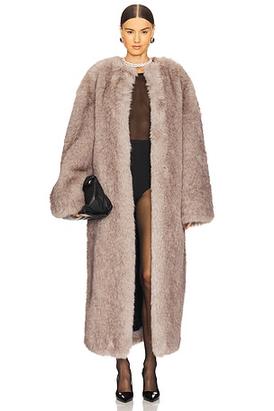 Taylor Faux Fur Maxi Coat The Andamane