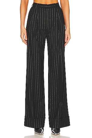 Henry Tailored Pinstripe Trousers - Anthracite/White Pinstripe