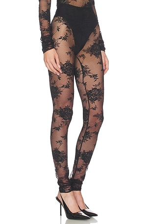 The Andamane Zillah Lace Leggings in Black