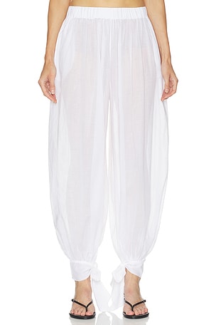 The Andamane Noor Tied Up Maxi Pants in White