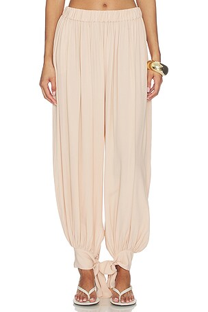 The Andamane Noor Tied Up Maxi Pants in Peach