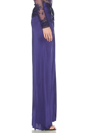 The Andamane Zohra Maxi Twist Detail Maxi Skirt in Purple. Size 44/L. Also