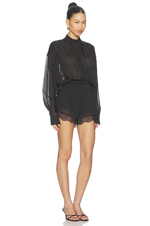 The Andamane Juliette Lingerie Playsuit in Black