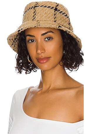 ANINE BING Cami Bucket Hat in Camel Check | REVOLVE display picture 2