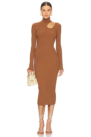 anine bing knit dress Victoria in Camel group-color__spandex stretch 4-way fabric roll 10 yds x 58