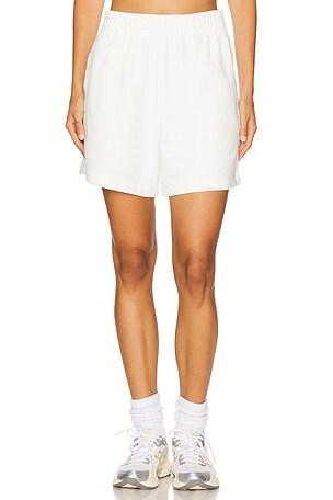 ANINE BING Kam Short Framed Monogram in White