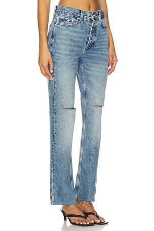 ANINE BING Bruno Straight Leg in Blue. Size 29. Also