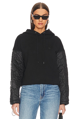 Cropped Double Take Hoodie - Black