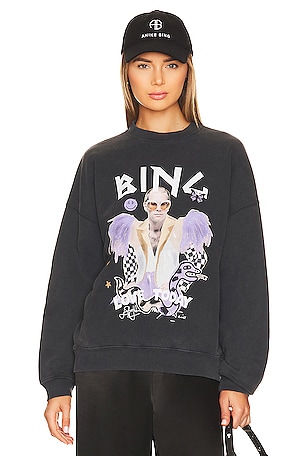 ANINE BING スェット jaci-sweatshirt-viper-_-washed
