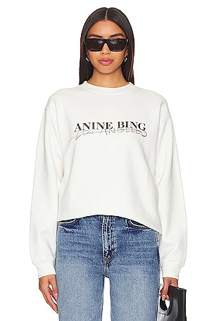 Designer Anine Bing Jaci Sweatshirt With Classic Letter Embroidery, Fleece  Lining, And Long Sleeves From Fendibags88, $40.46