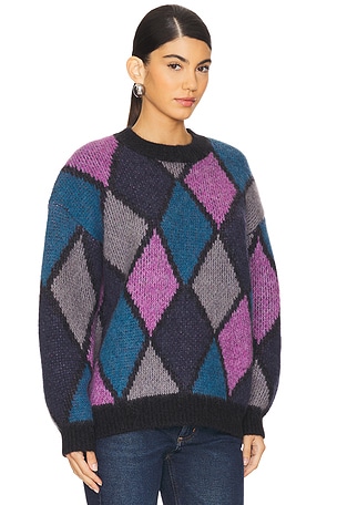 ANINE BING Sydney Sweater in Blue, Purple