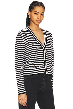 ANINE BING Gwen Cardigan in Black & White