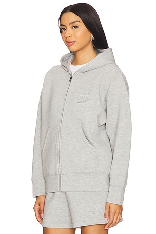 ANINE BING Bond Zip Up Hoodie in Grey