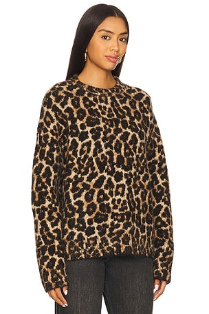 ANINE BING Sydney Crew Sweater in Brown