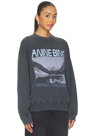 ANINE BING x REVOLVE Jaci Sweatshirt in Charcoal
