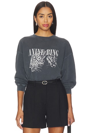 Spencer Leopard Sweatshirt ANINE BING
