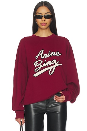 Miles Chenille Sweatshirt in Cabarnet ANINE BING