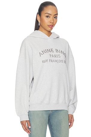 ANINE BING Harvey Sweatshirt Paris Stencil in Light Grey