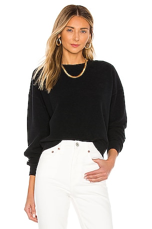 Anine Bing Reed Terry Logo Sweatshirt in popular Black