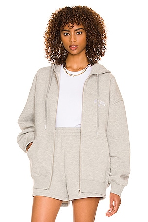 ANINE BING Sport Zane Hoodie in Heather Grey | REVOLVE