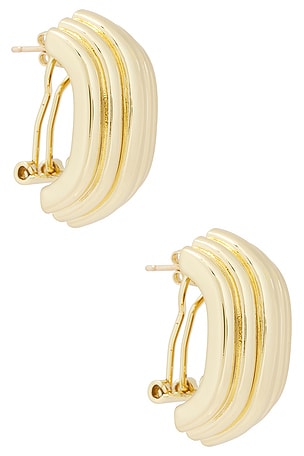 Chunky Ribbed Earrings ANINE BING