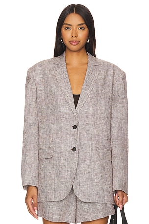 ANINE BING Quinn Blazer in Taupe