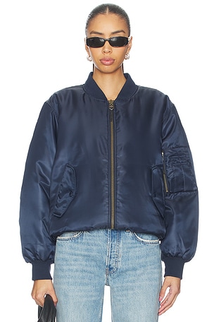 ANINE BING Leon Bomber in Navy