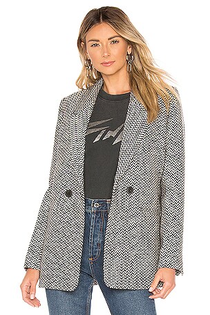 Anine Bing Black Fishbone Blazer | Jules B