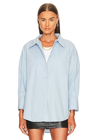 ANINE BING Mika Shirt in Baby Blue