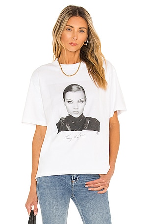 ANINE BING Ida Tee Ab X To Kate Moss Tee in White REVOLVE