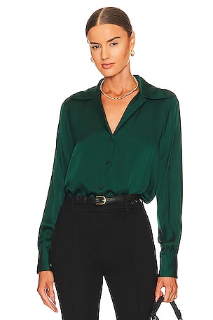 ANINE BING Mylah Shirt in Emerald Green | REVOLVE
