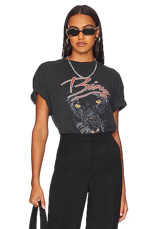 ANINE BING Walker Panther Tee in Vintage Black | REVOLVE