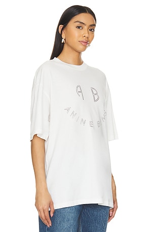 ANINE BING Kent Smiley Tee in White