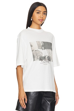 ANINE BING Avi Mick Jagger Tee in White