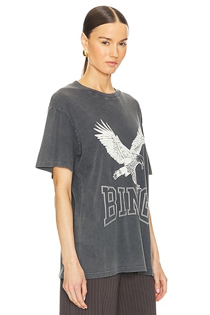 ANINE BING Lili Retro Eagle Tee in Black