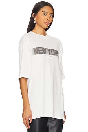 ANINE BING Cason Blur Tee in Ivory